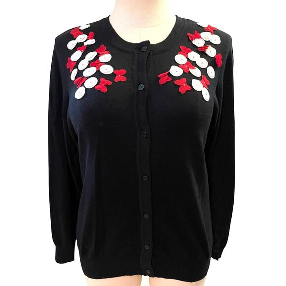New Torrid 3‎ (3X 22/24) Disney Minnie Mouse Bows Polka Dots Button Up Cardigan - Picture 1 of 1